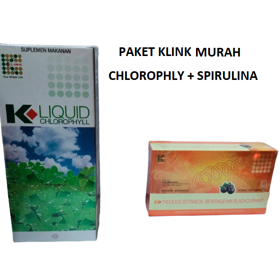 PAKET KLOROFIL 500 ML + SPIRULINA KLINK 1 BOX ISI 7 SACHET