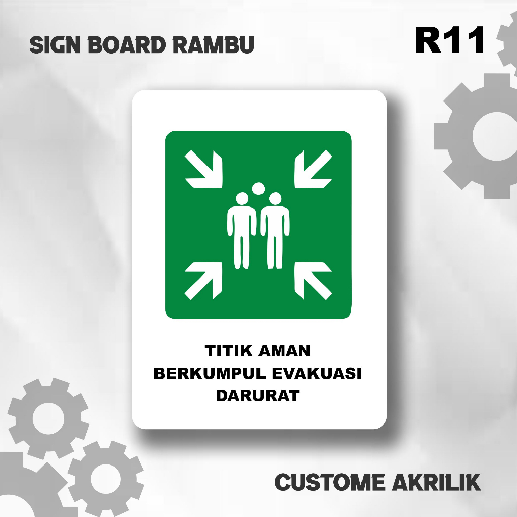 PAPAN PENUNJUK SIGN BOARD BAHAN AKRILIK | JALUR EVAKUASI