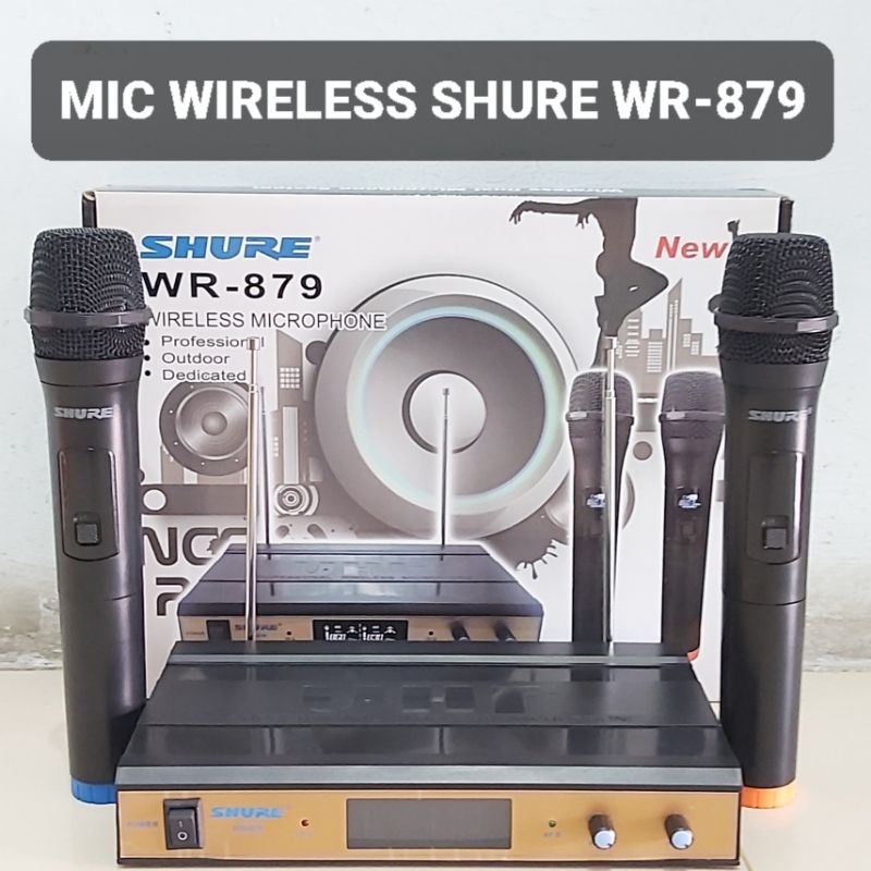 SHURE Mic Wireless WR879 Microphone Puntung Wr-879 Tanpa Kabel