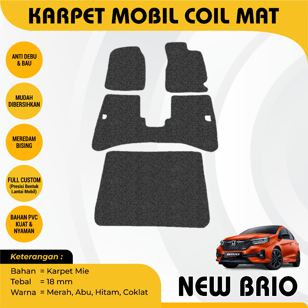 Karpet Mobil Mie Bihun Honda Brio Terbaru Aksesoris Mobil Interior Mobil Karpet Mobil Premium Quality