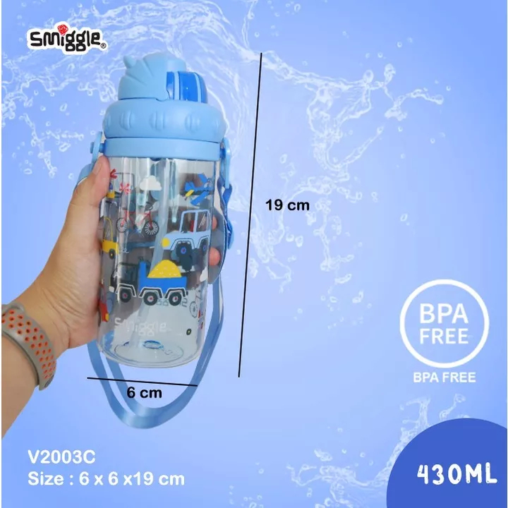 SMIGGLE BOTOL MINUM ANAK KAPASITAS 430ML BPA FREE 2003