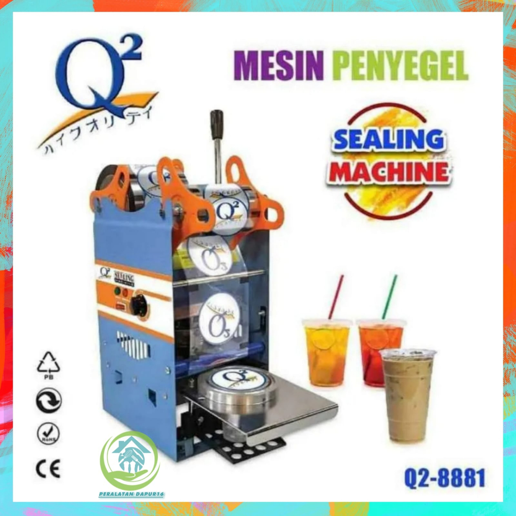 ALAT PRESS CUP PLASTIK SEALING MACHINE CUP SEALER Q2 - 8881 / MESIN PRESS GELAS CUP PLASTIK / CUP SE