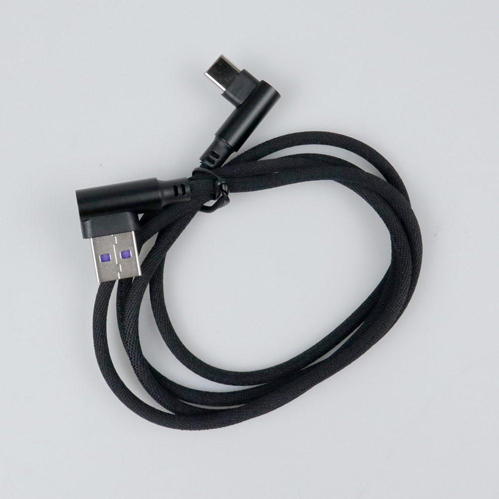 OLAF Kabel Charger USB Type C L Shape 2A 1 Meter - Black