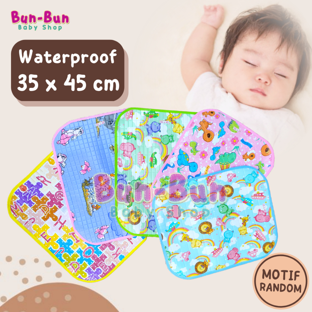 Perlak Bayi Motif Unisex Alas Ompol Anti Air Matras Waterproof Meteran Perlengkapan Tidur Peralatan Baby New Born Pelindung Kasur Newborn Murah Panjang Lebar Bunbunbabyshop