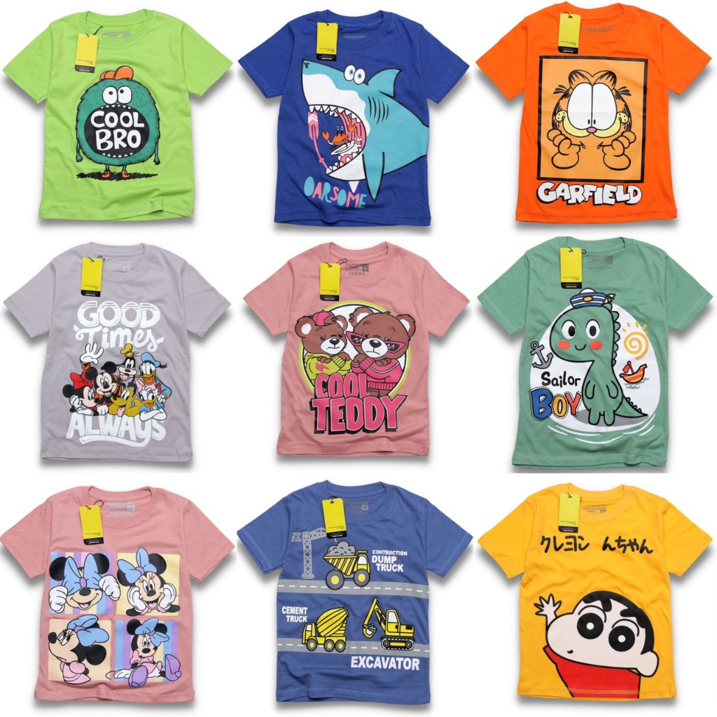 Baju Anak perempuan Lengan Pendek Unisex KARTUN ANIMASI LUCU MINI DISTRO SUPERZIE Superhero Bandung airlane thirteen point