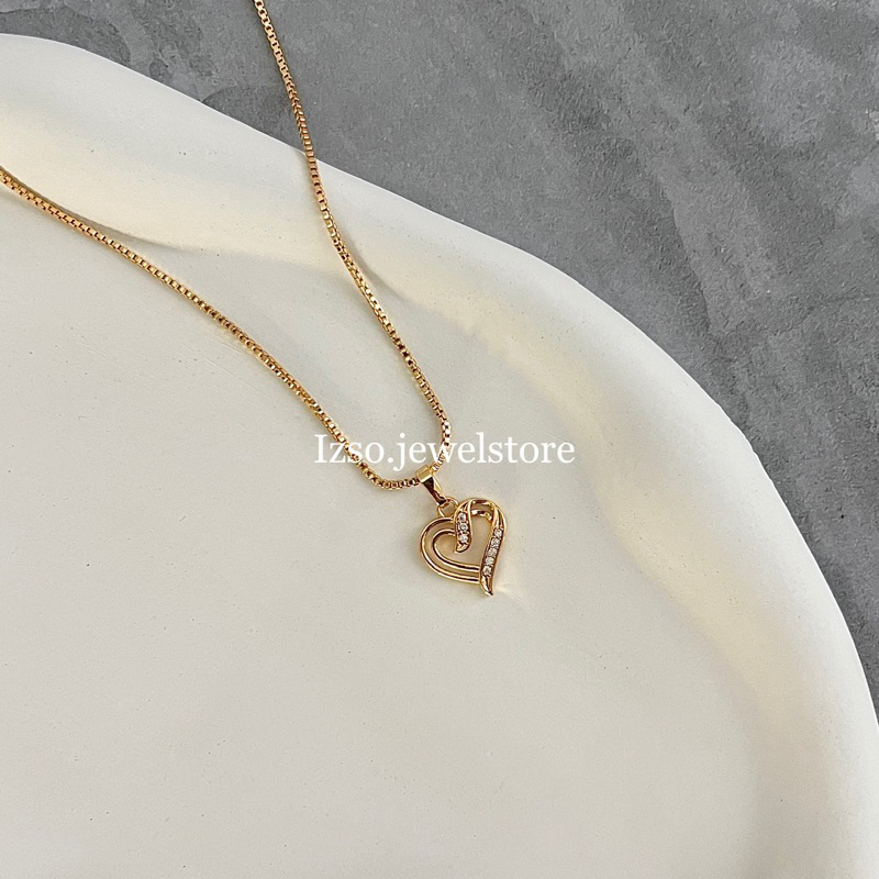 Izso Kalung Pinata Kalung Anti Karat Korean Love Necklace