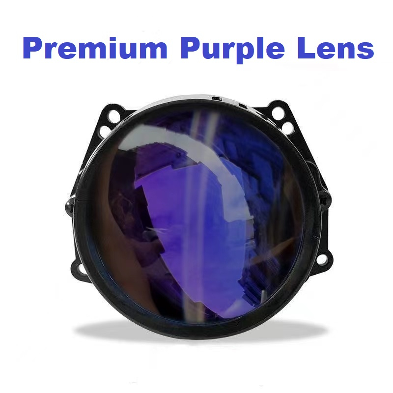 Lensa Lampu LED Laser Projector Projie BiLED 3 Inch Inci Inchi Motor Mobil Blue Purple Lens Vinyx P65