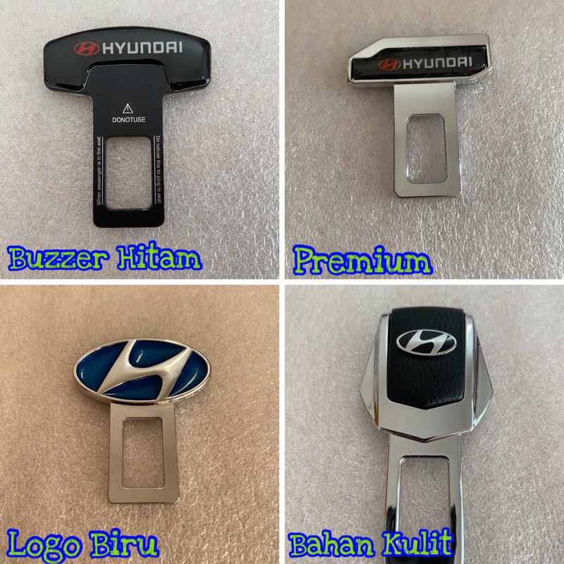 Colokan Safety Belt Mobil Penghilang Bunyi Mobil Logo HYUNDAI