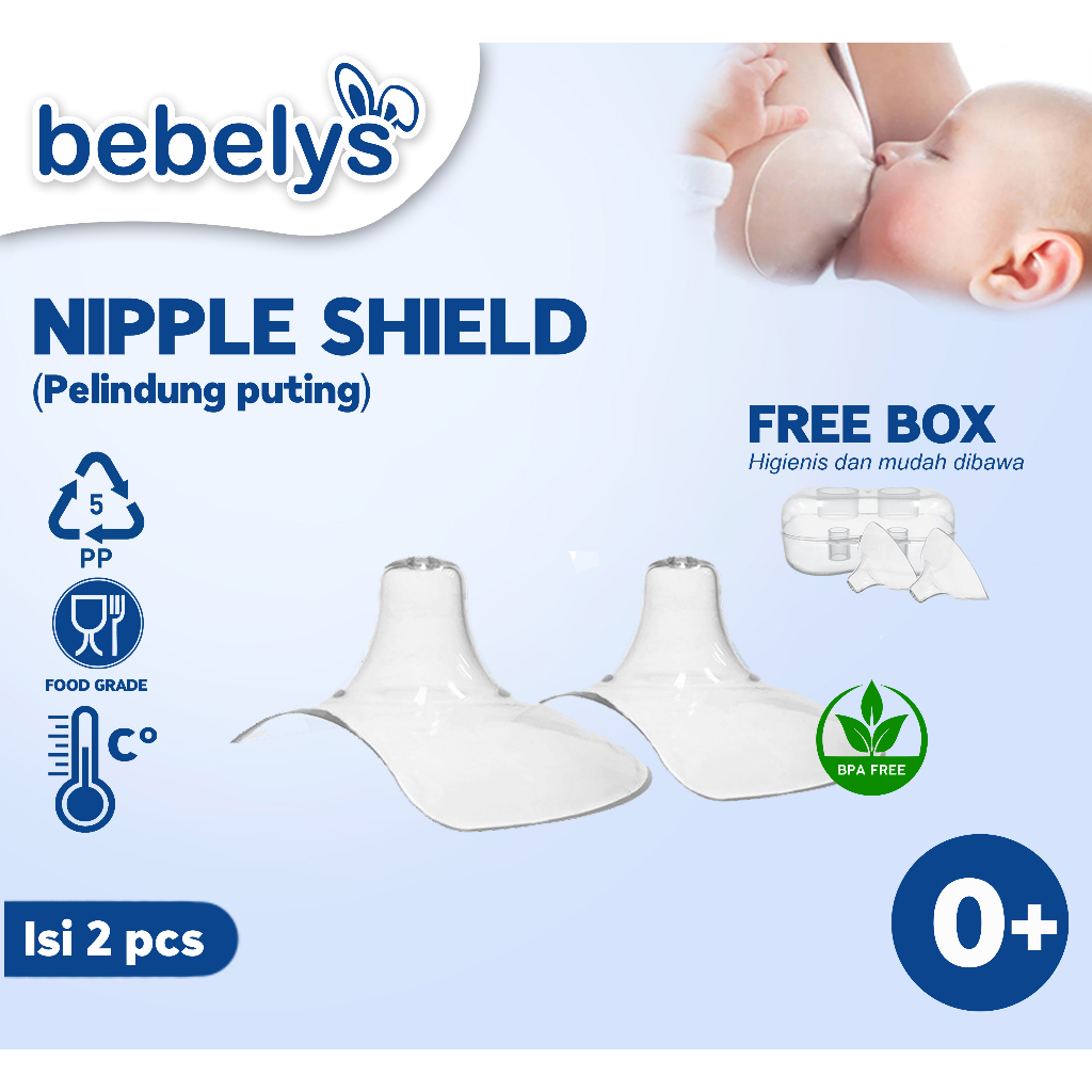 Ktmstore Nipple Shield Silikon Pelindung Puting menyusui NS-001 Bebelys
