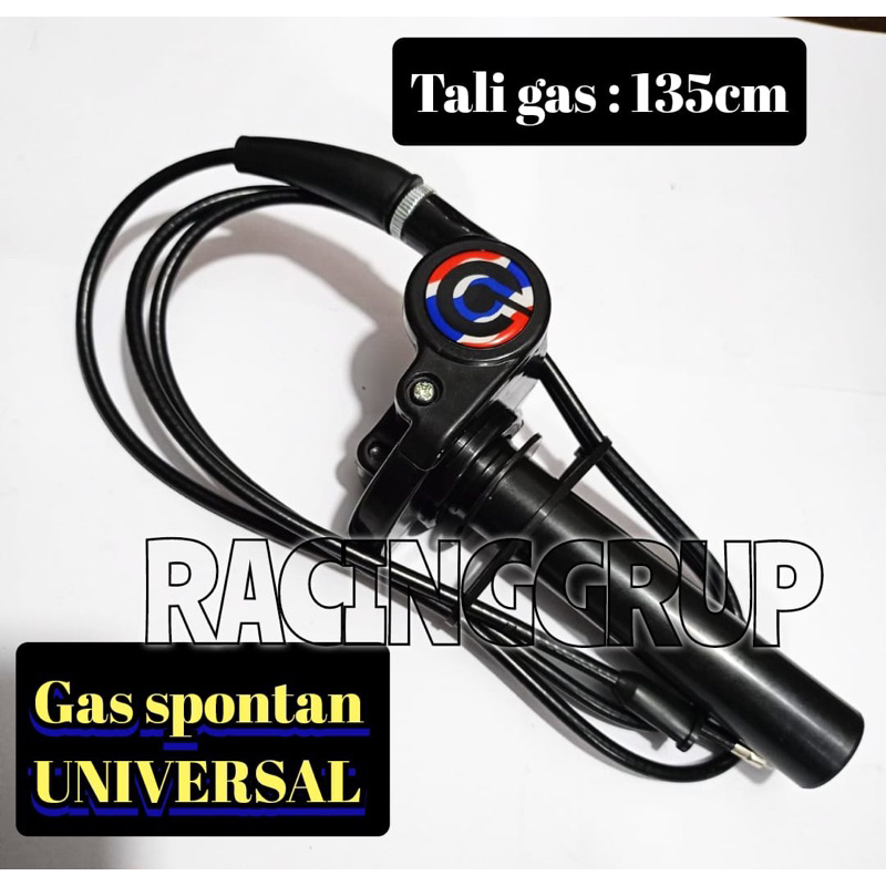 GAS SPONTAN BUNGBON TOMBOL + GRIP BISA UNIVERSAL MOTOR SATRIA FU, VIXION, MX, SUPRA, JUPITER, VEGA, RX KING, SMASH, SHOGUN, TIGER, RXZ