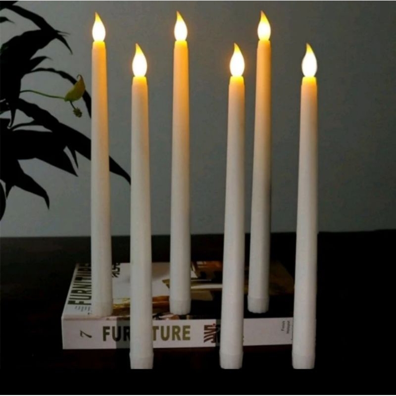 Lilin Baterai Led Panjang baterai Dekorasi Lilin