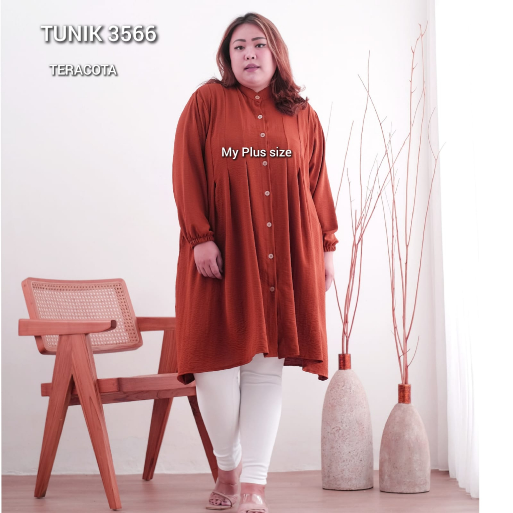 Tunik Super Jumbo Wanita 3566, Ld 125, 130 &amp; 145 cm