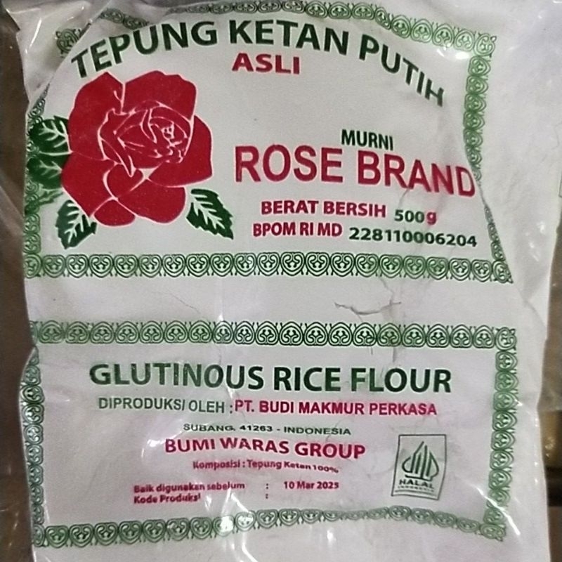 Tepung ketan putih rose brand 500 gr