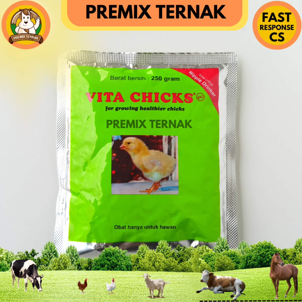 VITA CHICK 250 gram MEDION, VitaChick 250 gram Vitamin Pertumbuhan Anak Ayam Burung Vita Chicks Vitachicks