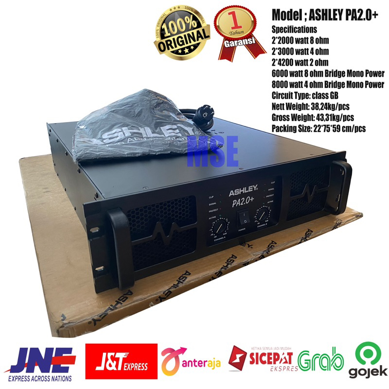 SUDAH LCD NEW POWER ASHLEY 2 CHANNEL CLASS GB PA2.0+ PA2.0 PA 2.0+ PA 2.0 + ORIGINAL GARANSI RESMI
