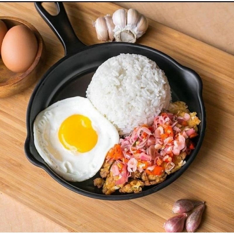 Piring Fry Pan Bulat Melamin Food Grade