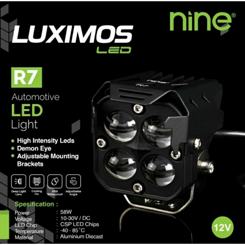 LAMPU TEMBAK SOROT 2WARNA LED LASER 4MATA LED SPOT SHL LUXIMOS R7