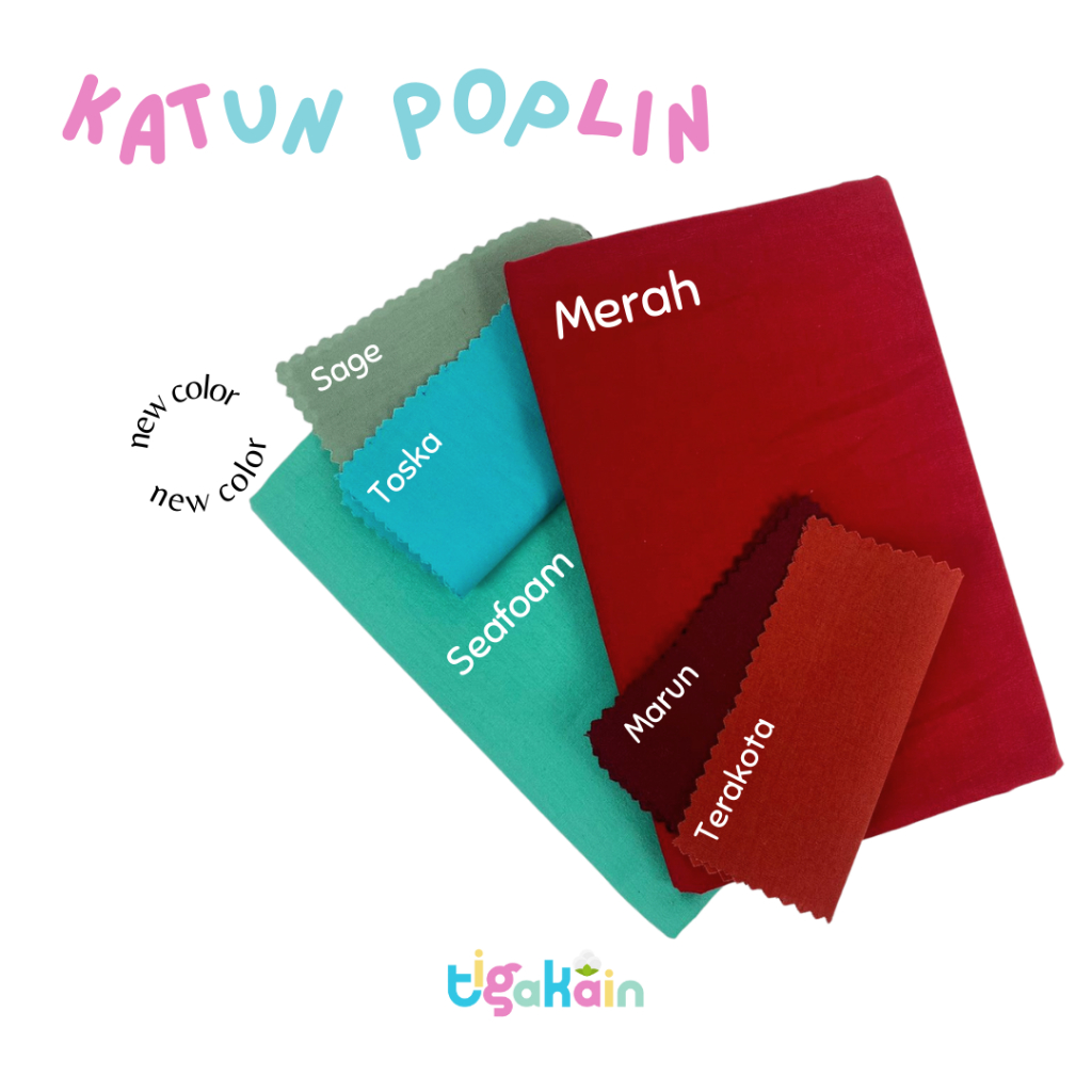 1 Meter Kain Katun Poplin / Popline / Katun Jepang