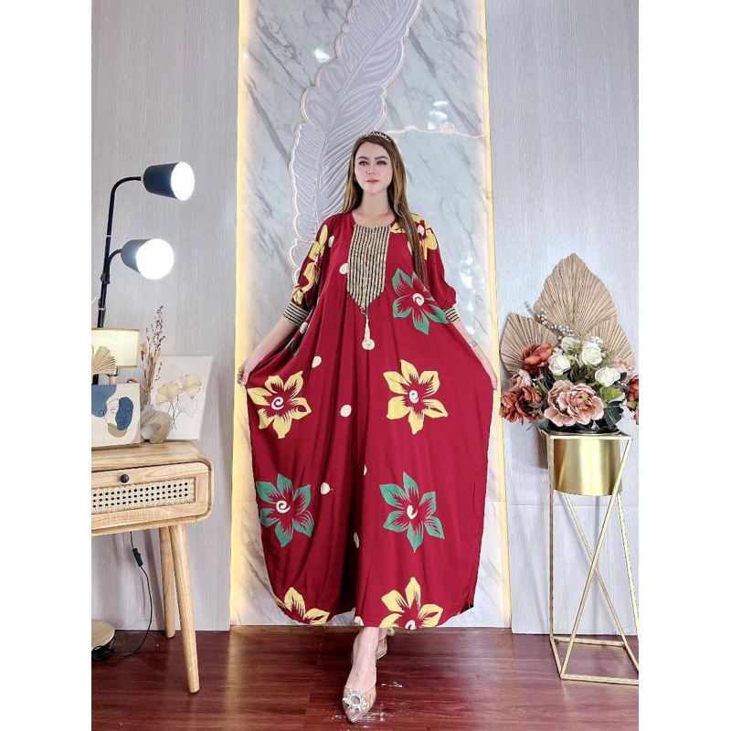 Kaftan Flower Renda Ori Super Murah