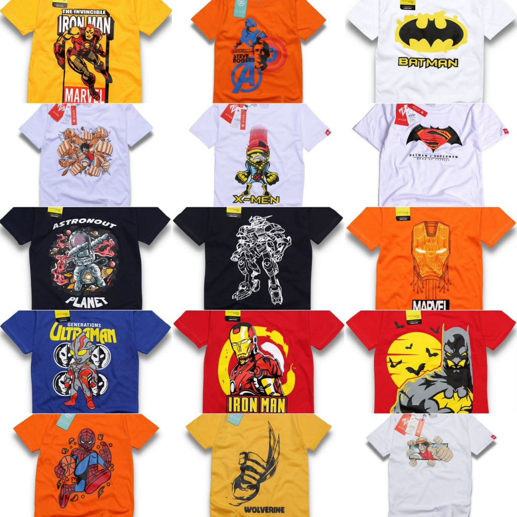 [ 1-8 tahun ] BAJU KAOS KARTUN KARAKTER PUSAT GROSIR KAOS ANAK MURAH rotebox three point  unisex ban