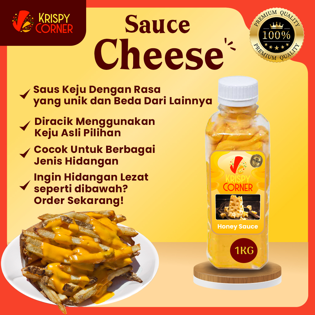 SAUS KEJU SAOS KEJU SAUCE KEJU ALA RICHEESE FACTORY CHEDDAR CHEESE SAUCE SIAP SAJI PREMIUM 1KG