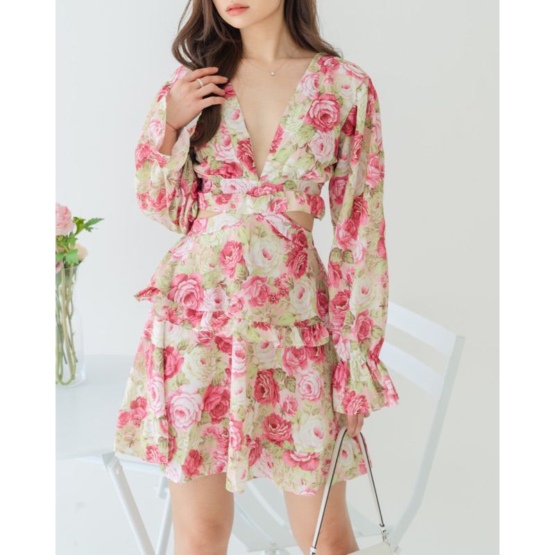 [ Keyclothingline ] Natasha Dress / Mini Floral Dress