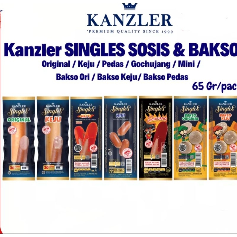 KANZLER singles SOSIS / bakso siap makan 60 gram