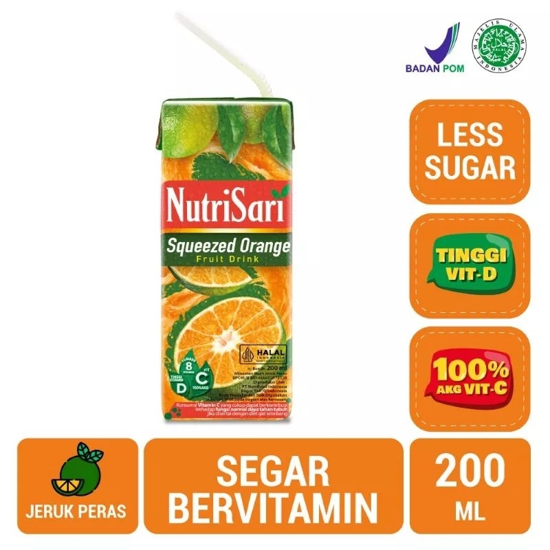 

Nutrisari Ready to Drink rasa jeruk peras 200 ml