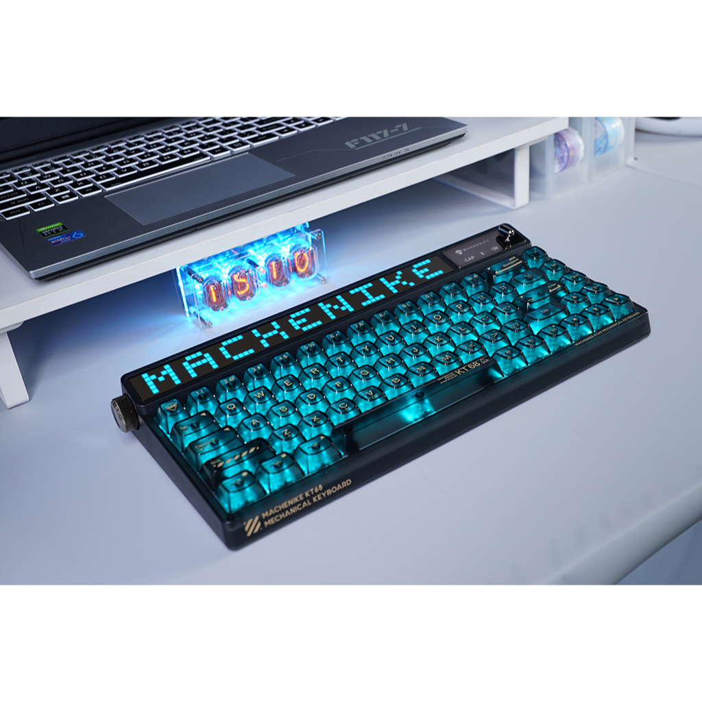 Machenike KT68 Pro Smart Screen Display Mechanical Wireless Keyboard Hot-Swap RGB