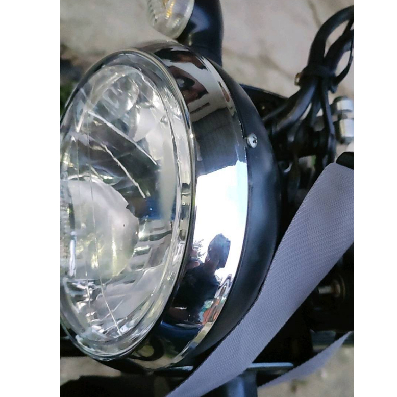 Reflektor Owen Headlamp Head Lamp Lampu Depan Bulat LED Hitam Vixion