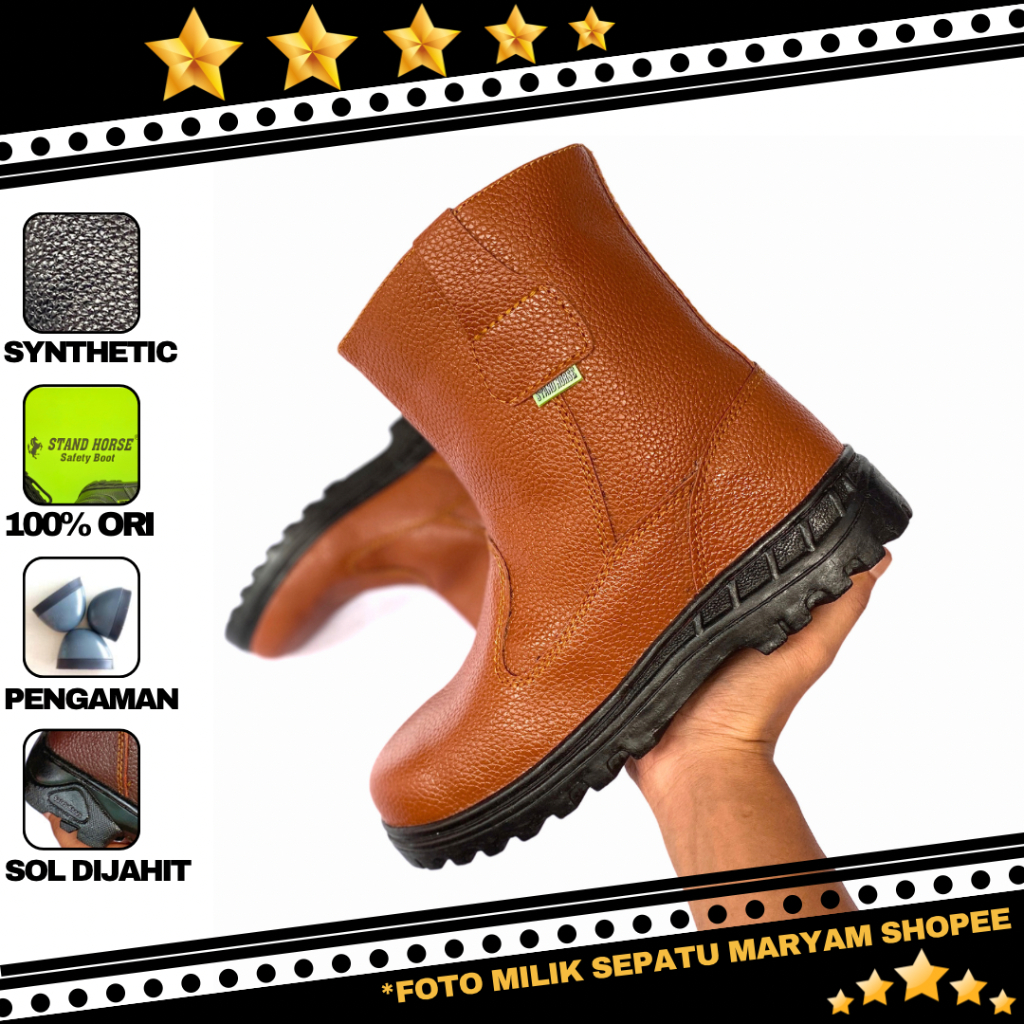 Sepatu Safety Tambang Proyek Ujung Besi Safety Shoes Ori Murah Sepatu Septy Septi Pria Boots Tinggi