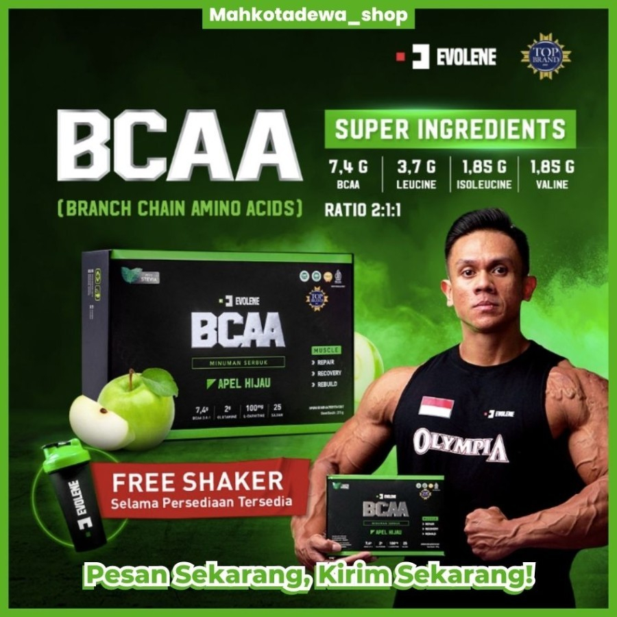 BCAA EVOLENE Susu Suplemen Gym Penjaga Massa Otot Defisit Kalori BPOM