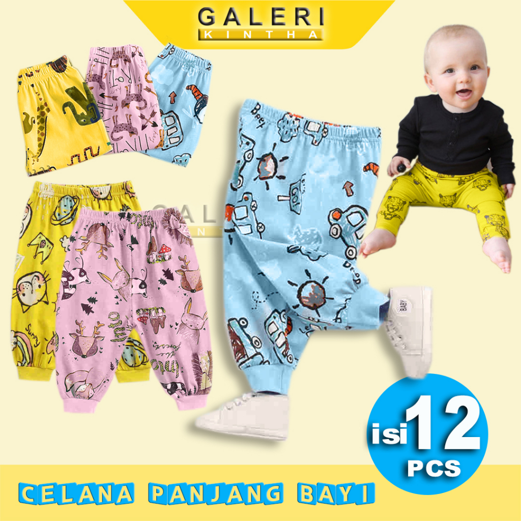 Celana Panjang Bayi Anak Laki laki Lusinan Murah Usia 0 6 bulan 6 12 bulan 1-2 Tahun