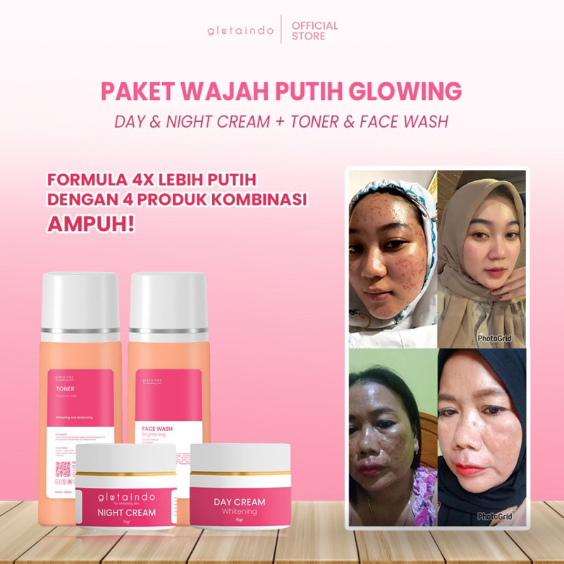 Paket Extra Glowing 1 Set + Sunscreen Glowing Dan Serum Glowing