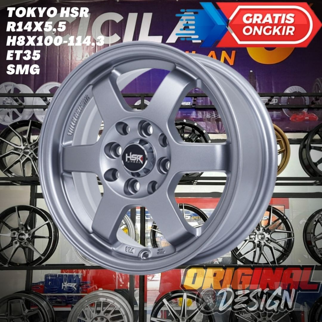 Velg Racing TE37 HSR TOKYO Ring 14 R14 Untuk Mobil Brio , Ayla , Avanza , Xenia