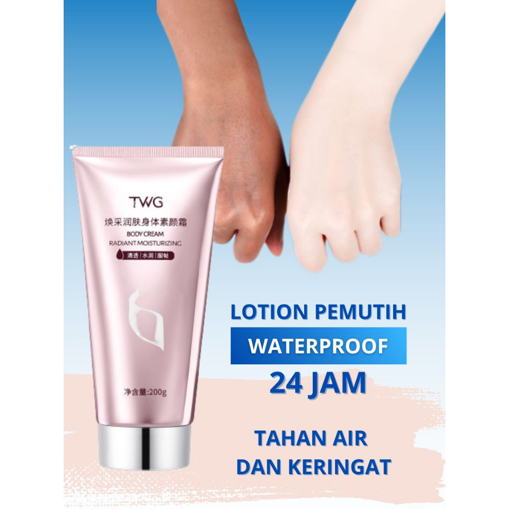 TWG Body Cream Korea Lotion Pemutih Tubuh Radiant Moisturizing Krim Pelembab 100g Viral 2023