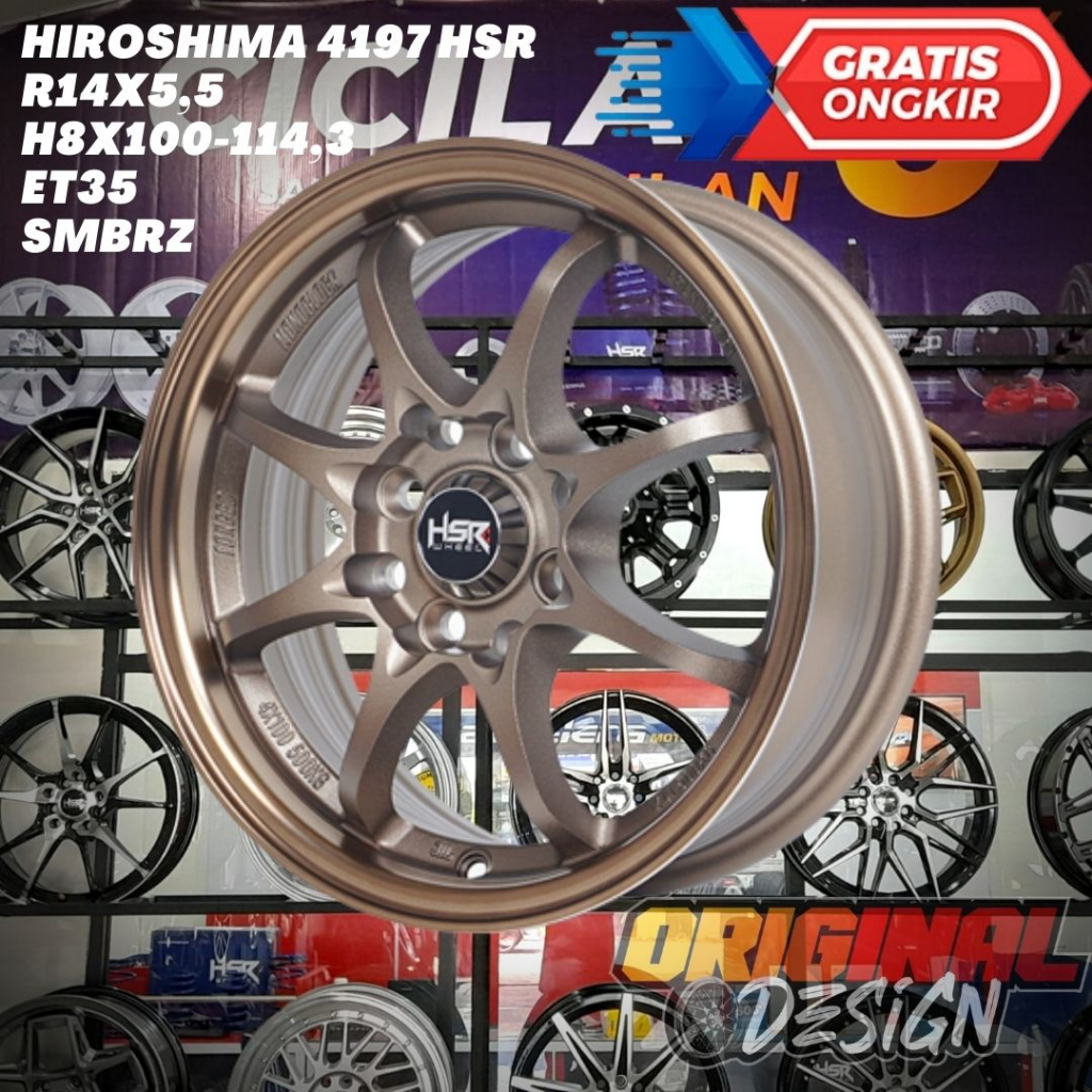 Velg Mobil Racing Ring 14 CE28 Bronze Untuk LGX , Agya , Colt , Avanza