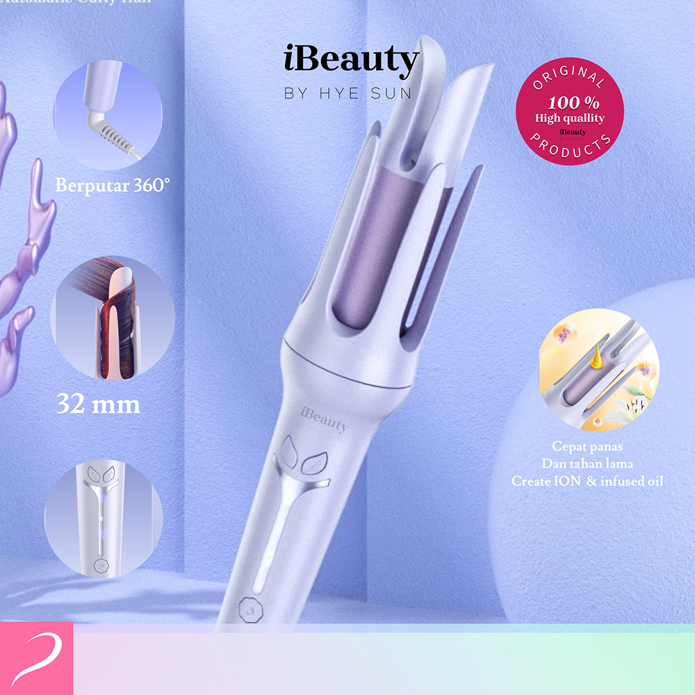 iBeauty Magic Hair Curler Ceramic Ion - Catokan Keriting Otomatis