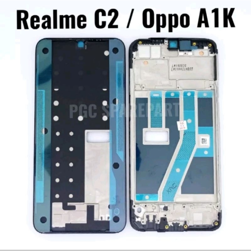 FRAME BAZEL TATAKAN LCD DUDUKAN MESIN OPPO A1K / REALME C2