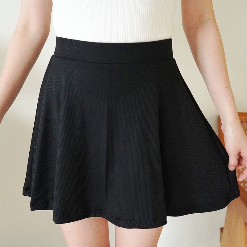 Korean Style Mini Skirt Rok Pendek Rok Hitam Korean Style