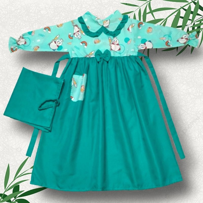 Gamis Anak perempuan terbaru  / gamis serut anak terbaru plus hijab
