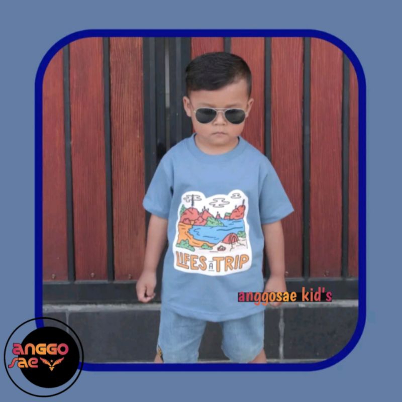 Baju Kaos Anak 1-10 THN Original Katun Combat 24s DENIM SERIES Unisex anggosae Nyaman Lembut Dan Ga Gerah Saat Di Gunakan