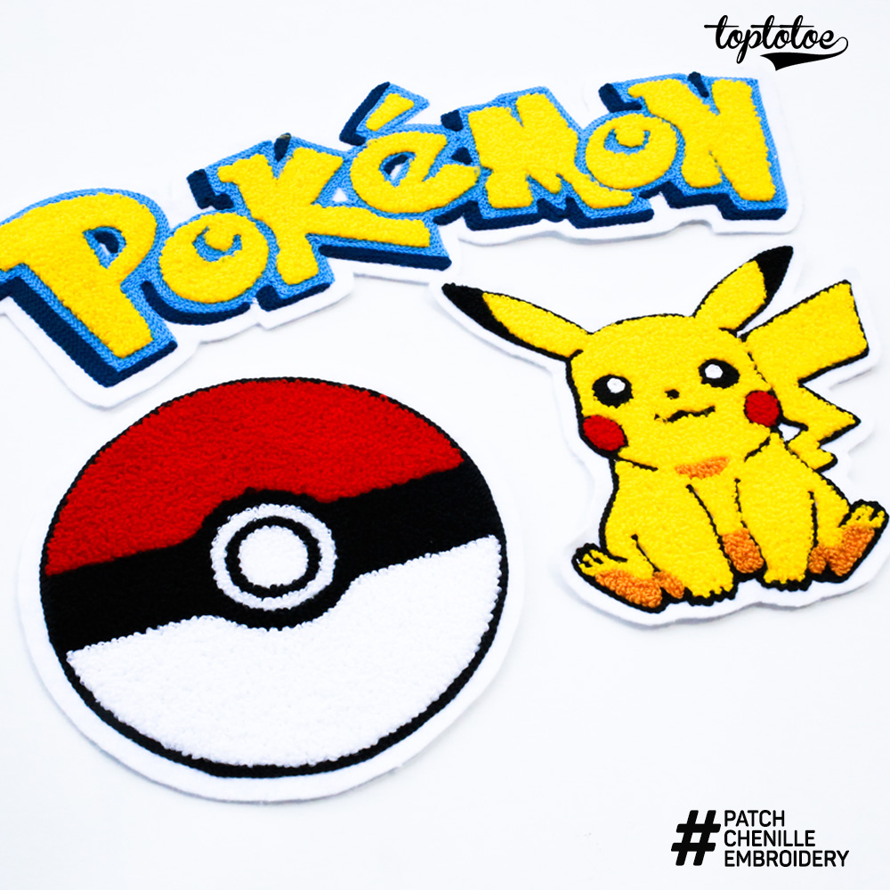 Aplikasi patch chenille embroidery Custom Design Suka Suka