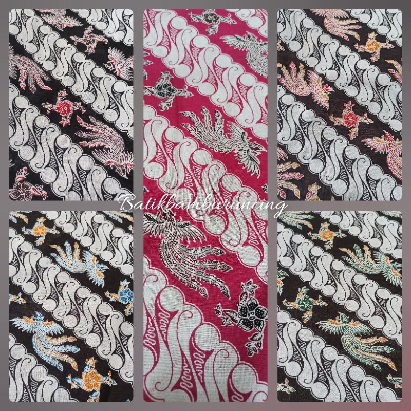 kain batik printing  seno burung putih Bridesmaids seragam batik ADB