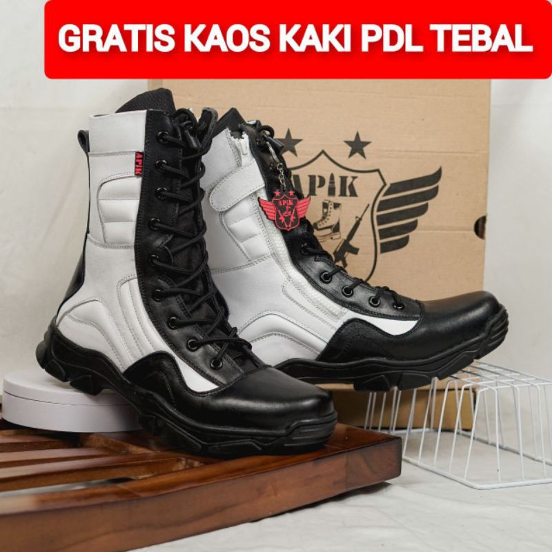 SEPATU PDL LGR BRAVO PROVOS TNI BAHAN KULIT SAPI ASLI MERK APIK SEPATU PDL DINAS LAPANGAN UNTUK PROVOS TNI POLRI SECURITY SATPAM