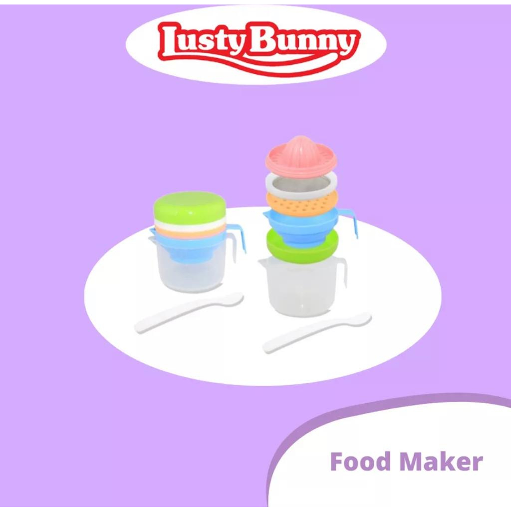 Lusty Bunny Food Maker Perasan Jeruk Alat Penghalus Makanan Bayi MPASI Food Processor LB-1375