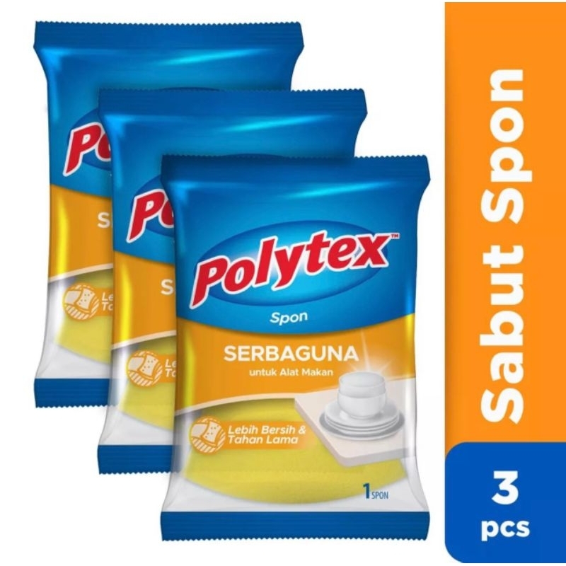 Polytex Spon serbaguna alat makan X3