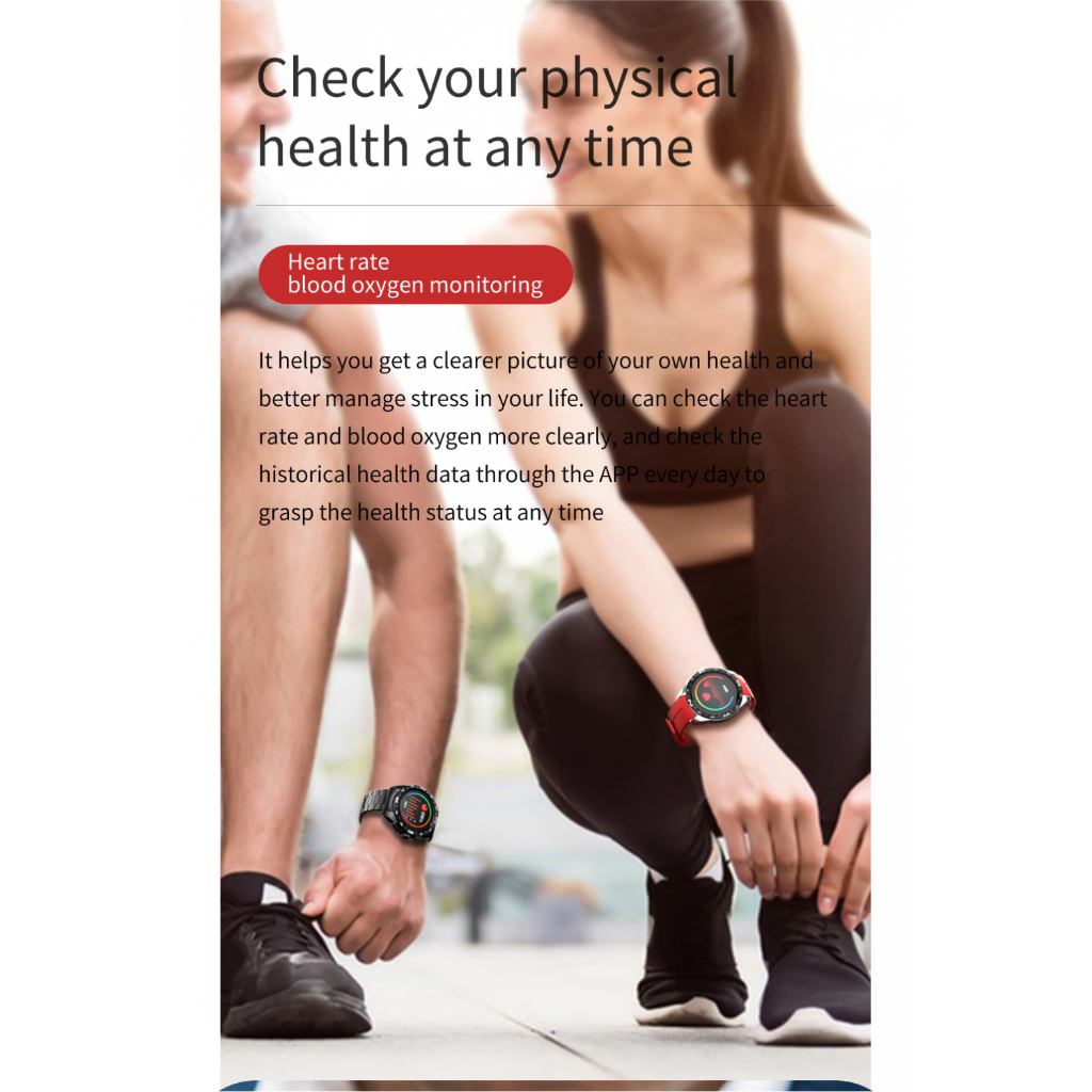 SKMEI Kulit Smartwatch Sport Heart Rate Blood Oxygen - H6MAX