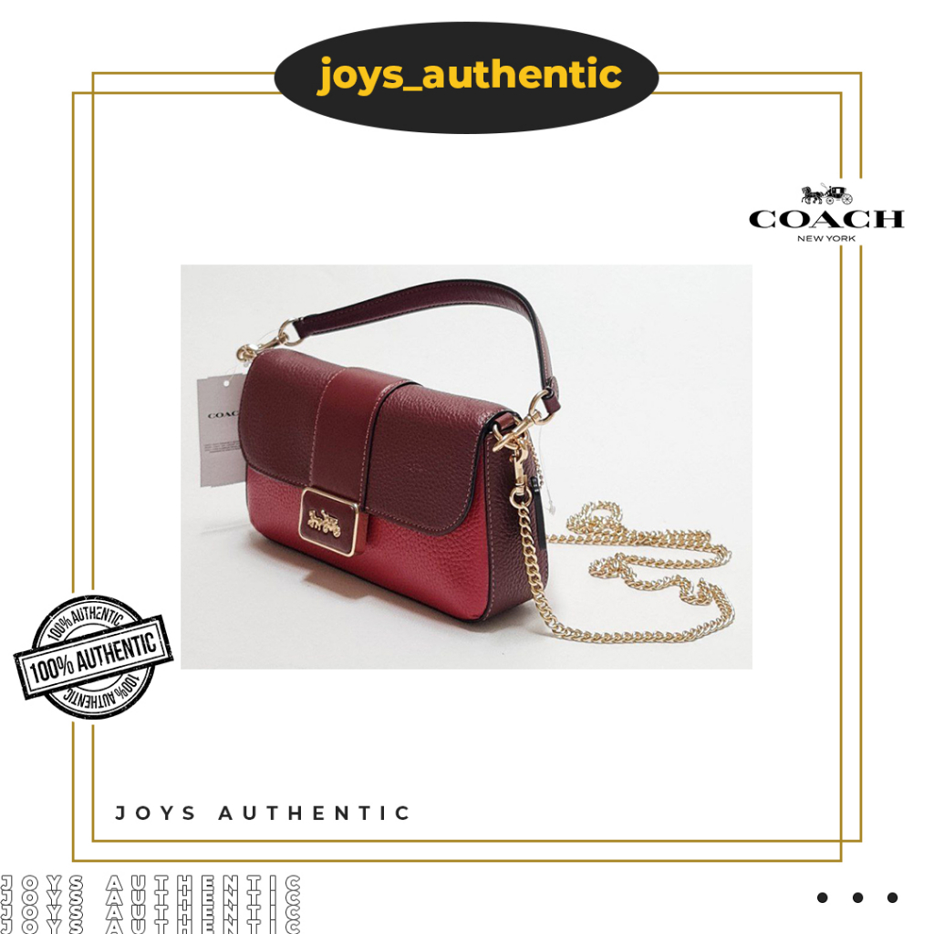 Tas Wanita Coach CC057 Mini Grace Xbody Colorblock Merah Red Apple Multi Woman Bag Authentic Origina