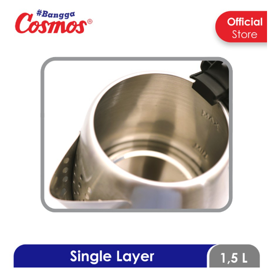 COSMOS KETEL / KETTLE / TEKO LISTRIK CTL-618 N / CTL 618 N / CTL618 N (1,5 LITER) GARANSI RESMI